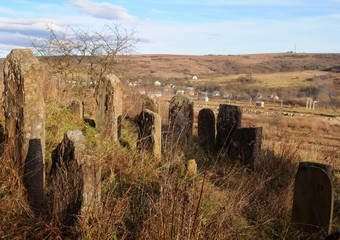 Old Jewish cemetery in Staryi Sambir, Lviv region, Ukraine