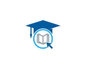 Online Education Icon Logo Design Element