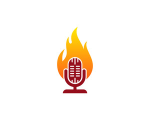 Sound Fire Icon Logo Design Element