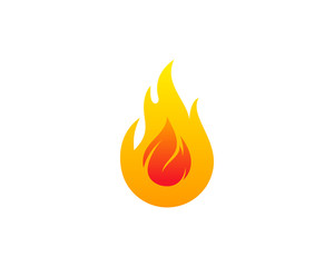 Fire Icon Logo Design Element