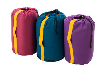 Sleeping Bags isolated on a white background