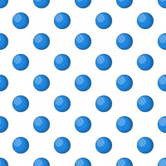 Blue volleyball ball pattern, cartoon style