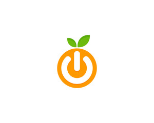 Fruit Power Icon Logo Design Element