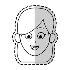 happy woman cartoon icon image vector illustration design 