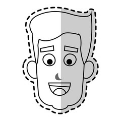 happy man cartoon icon image vector illustration design 