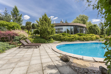 Detached house and backyard garden