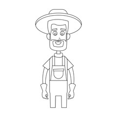 happy male farmer icon image vector illustration design 