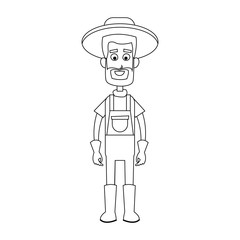 happy male farmer icon image vector illustration design 