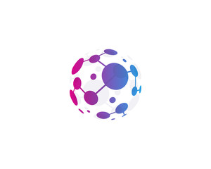 Globe Abstract Dot Icon Logo Design Element