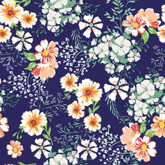 Pretty Ditsy flower print  - seamless background
