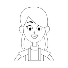 happy woman cartoon icon image vector illustration design 