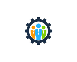 Obraz premium Engineer Job Icon Logo Design Element