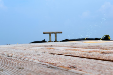 Wooden Pontoon closeup