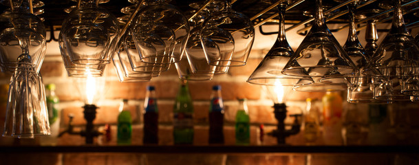 Bar counter in loft style