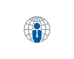 Global Job Icon Logo Design Element