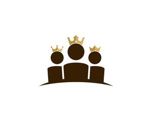 Social King Icon Logo Design Element