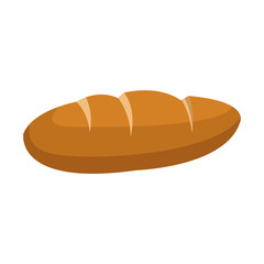 fresh bread icon over white background. colorful design. vector illustration