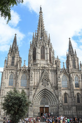 Fototapeta na wymiar Cathedral of Santa Cruz and Santa Eulalia of Barcelona 