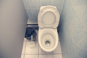 Interior of toilet seat