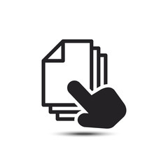 Multiple documents touch vector icon isolated on white background