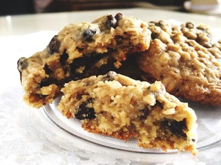 Fresh Baked Homemade Oatmeal Raisin Cookies