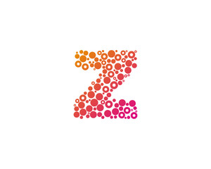 Letter Z Dot Circle Icon Logo Design Element