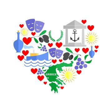 recommend clip art: greece flat design