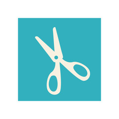 flat scissors icon education, vector illustration design