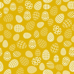 seamless background to easter with eggs. Vector illustration for wallpaper, flyers, invitation, posters, brochure, discount voucher, banner.