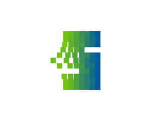 Letter S Pixel Spread Icon Logo Design Element
