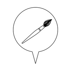 brush line icon education, vector illustration design