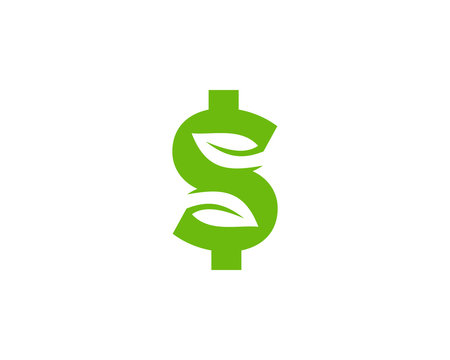 Green Money Icon Logo Desing Element