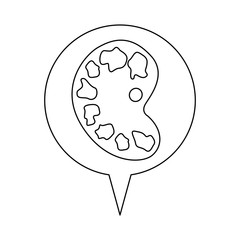 palette line icon education, vector illustration design