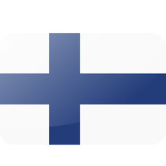 Obraz premium Finland flag and language icon - isolated vector illustration