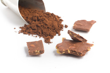 Cocoa Powder into a scoop