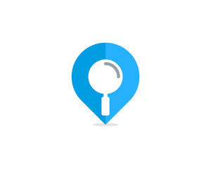 Search Pin Point Icon Logo Design Element