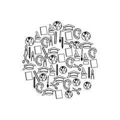 education line icons set, vector illustration design