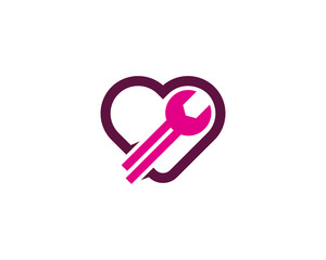 Love Repair Icon Logo Design Element