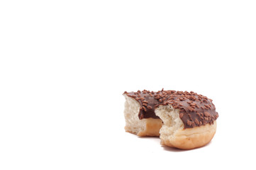Delicious Donut with Sprinkles Isolated on White Background