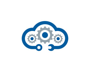 Repair Cloud Icon Logo Design Element