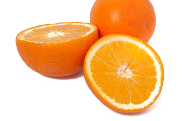 orange fruit isolated on white background