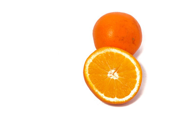orange fruit isolated on white background