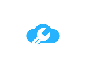 Repair Cloud Icon Logo Design Element