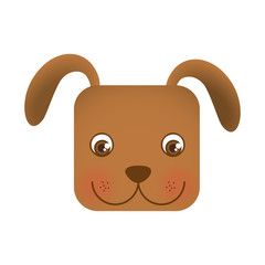 cute dog animal head expression, vector illustration