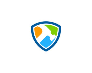 Shield Repair Icon Logo Design Element