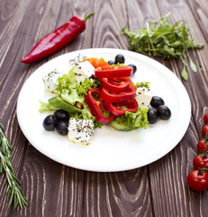 Greek fresh healthy vegetable salad