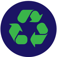 Doodle of three circular green arrows