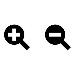 Obraz premium Plus and minus icons.