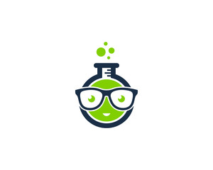 Science Geek Lab Icon Logo Design Element