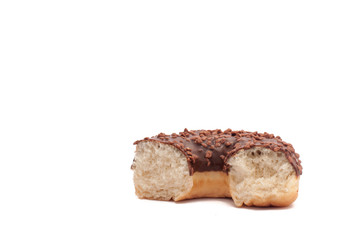 Delicious Donut with Sprinkles Isolated on White Background
